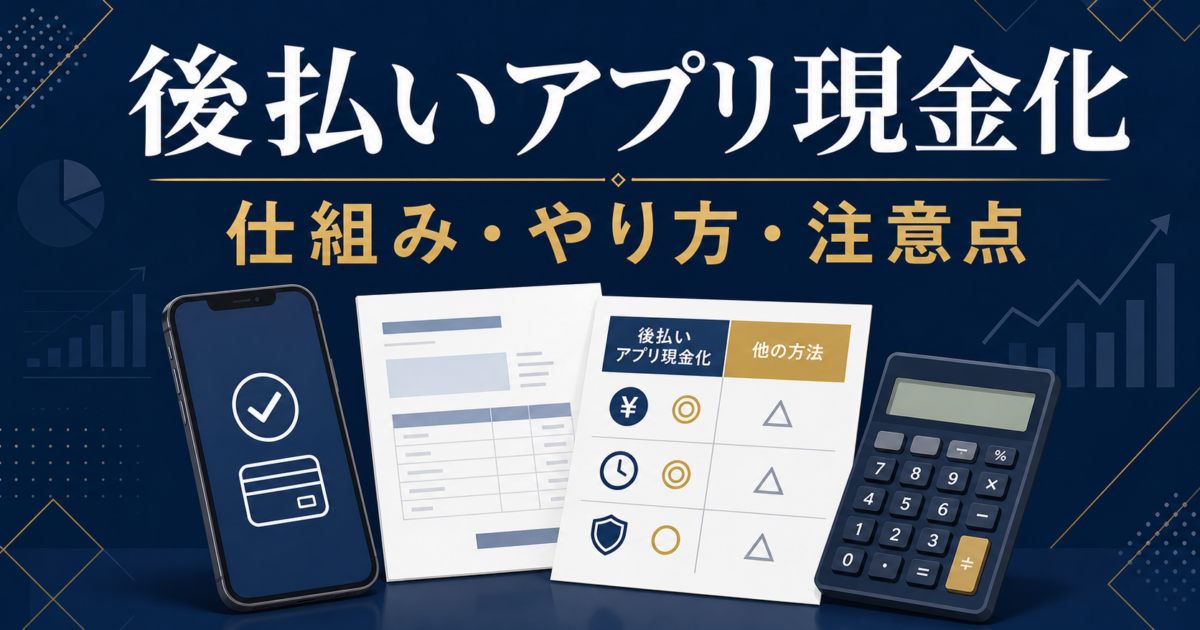 後払いアプリ現金化とは?仕組み・やり方・注意点を初心者向けに解説