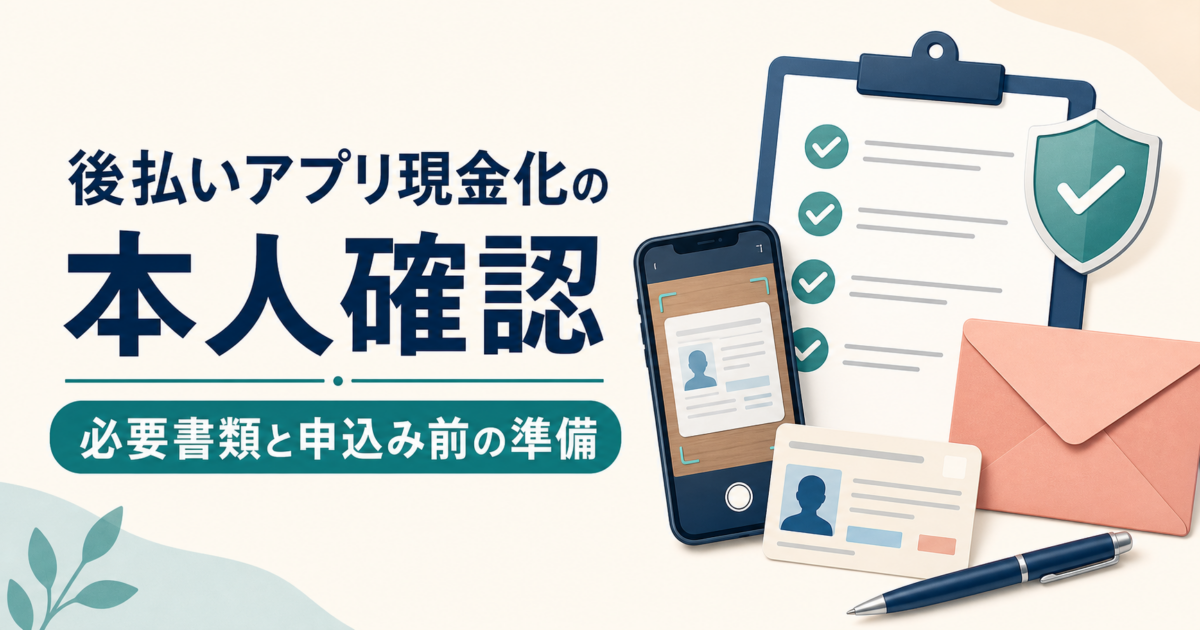 後払いアプリ現金化の本人確認に必要な書類と準備