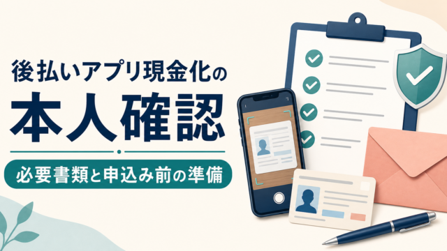 後払いアプリ現金化の本人確認に必要な書類と準備