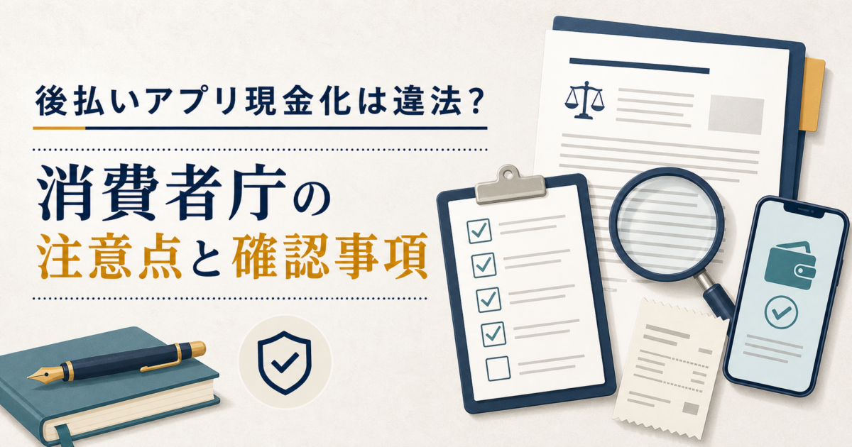 後払いアプリ現金化の注意点と確認項目