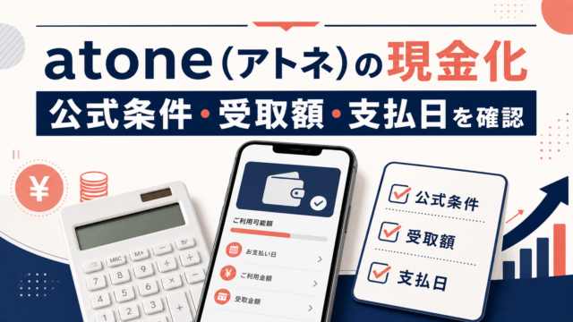 atone（アトネ）の現金化と公式条件を確認する
