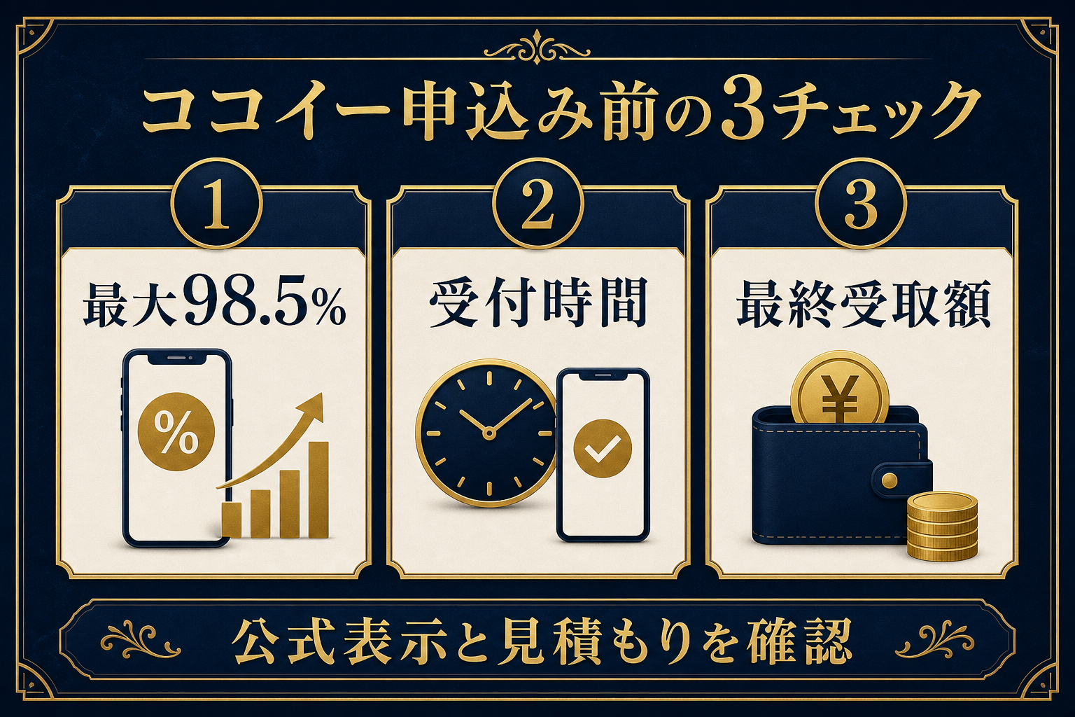 ココイー申込み前に確認する3点
