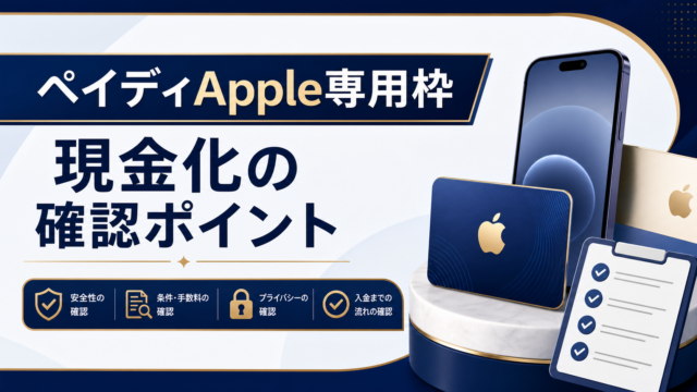 ペイディApple専用枠の現金化比較