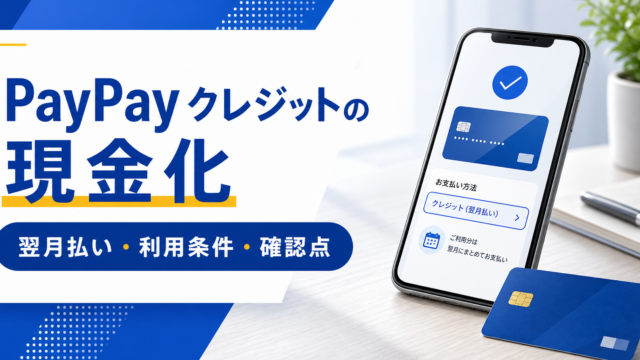 PayPayクレジットの現金化と翌月払い・利用条件