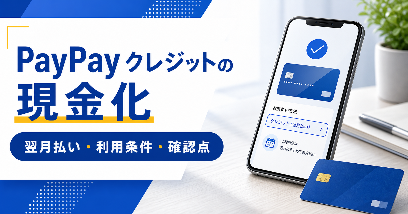 PayPayクレジットの現金化はできる?翌月払い・利用条件・確認点