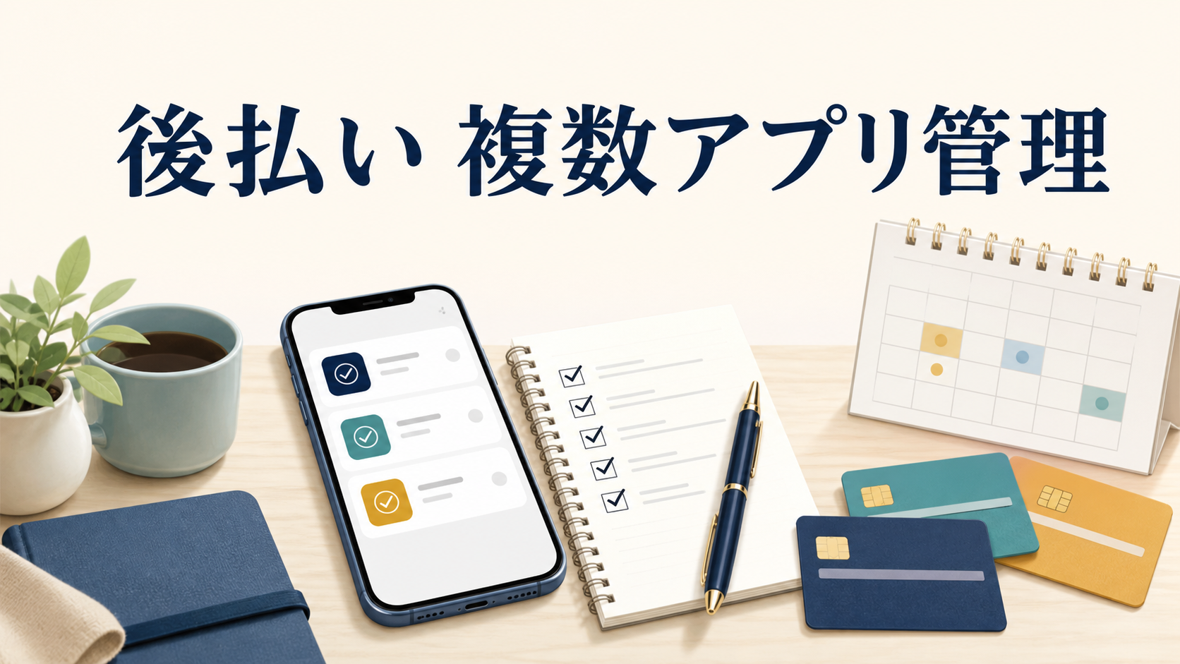 後払いアプリを複数使うときの管理方法|請求額と支払日を重ねない一覧の作り方