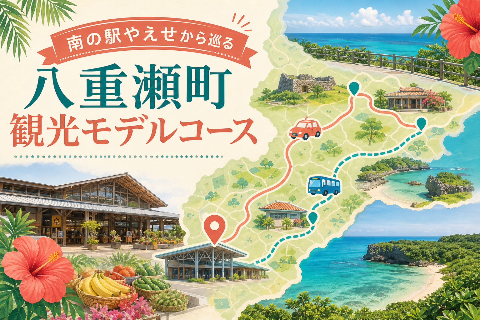 八重瀬町のバス・アクセス案内｜南の駅やえせへ行く方法と帰りの確認ポイント