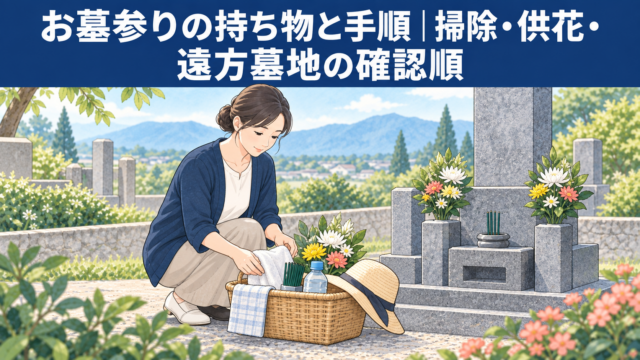 お墓参りの持ち物と手順｜掃除・供花・遠方墓地の確認順