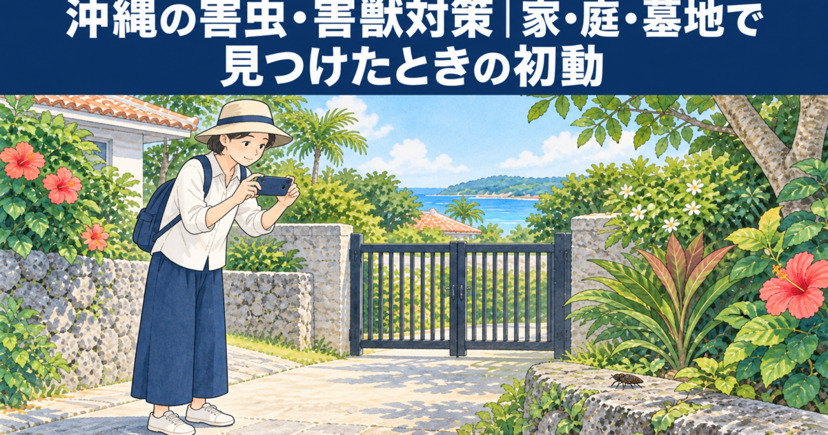 沖縄の害虫・害獣対策|家・庭・墓地で見つけたときの初動