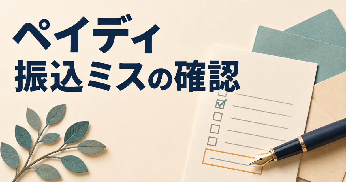 ペイディへの銀行振込を間違えたとき|口座番号・名義・金額を控えで照合する