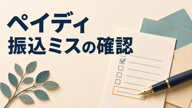 ペイディへの銀行振込を間違えたとき｜口座番号・名義・金額を控えで照合する
