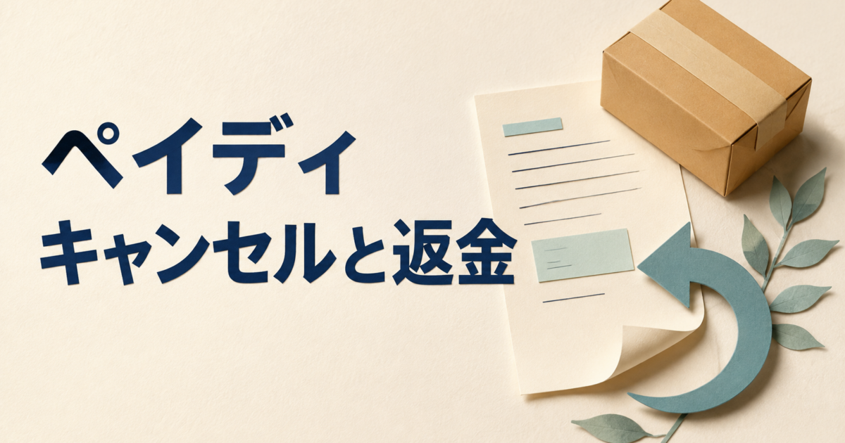 ペイディのキャンセル・返金が反映されないとき|請求への充当と確認する順番