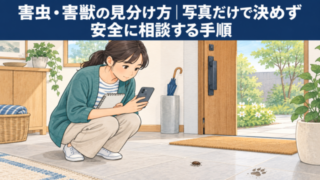 害虫・害獣の見分け方｜写真だけで決めず安全に相談する手順