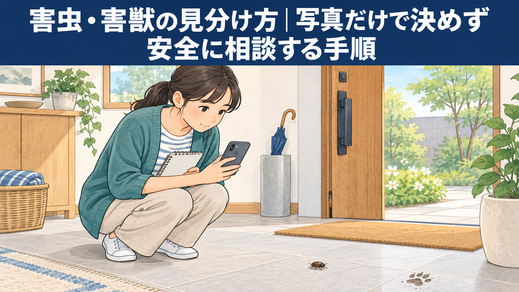 害虫・害獣の見分け方|写真だけで決めず安全に相談する手順