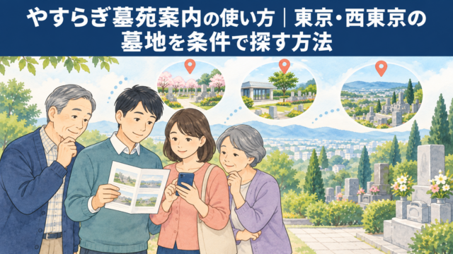 やすらぎ墓苑案内の使い方｜東京・西東京の墓地を条件で探す方法